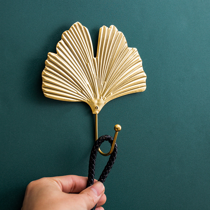 LuxeHook | Nordic Golden Leaf vægkrog