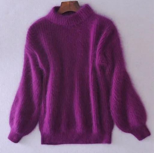 Livia - Jumper i vintage angora-stil