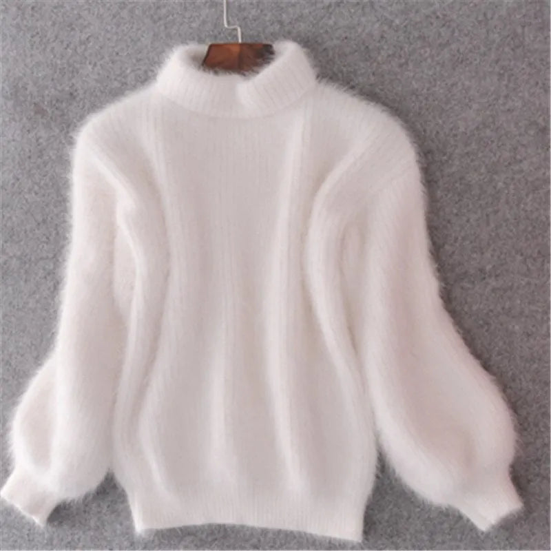 Livia - Jumper i vintage angora-stil