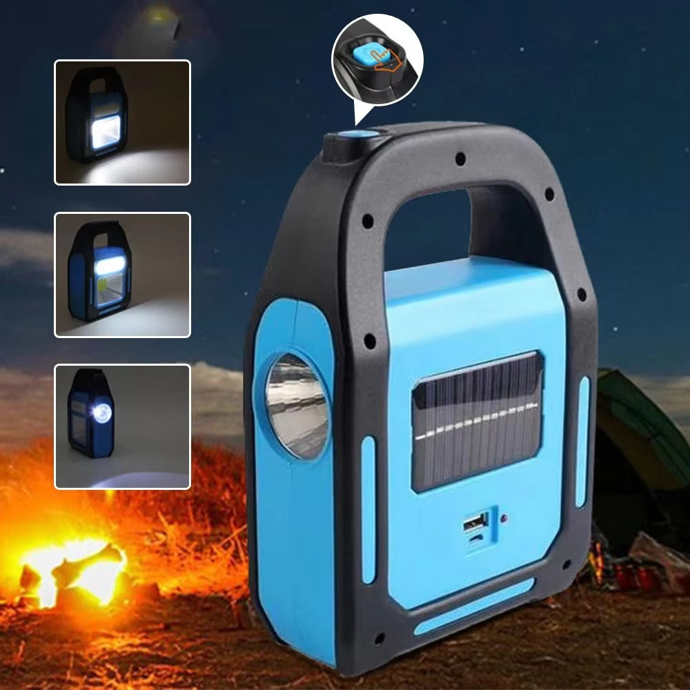 VoltLamp | Genopladelig USB-campinglygte - bærbart LED-lys og nødoplader til udendørs eventyr