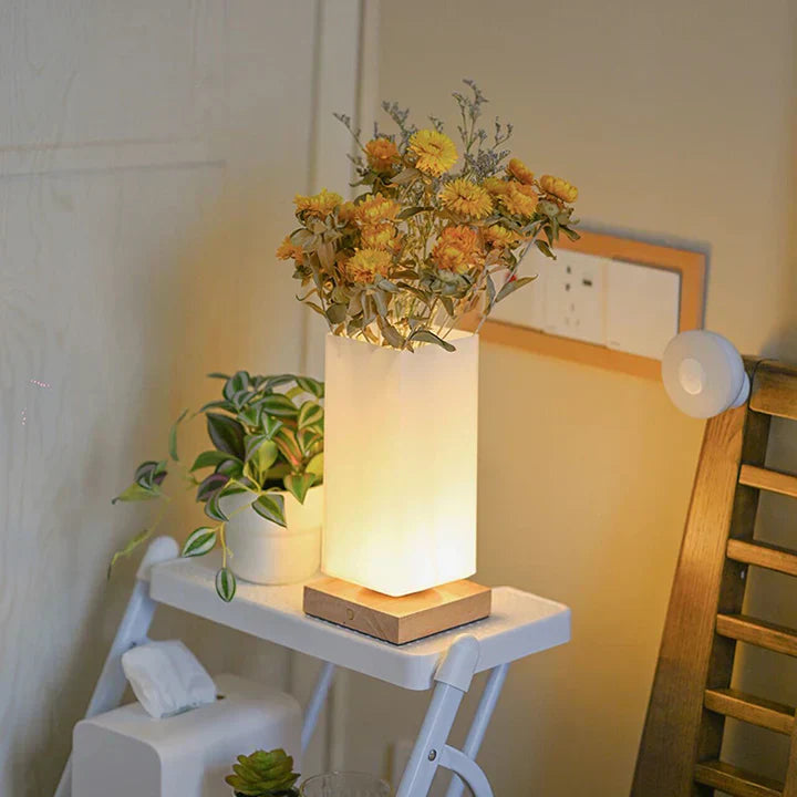 Håndlavet Blomsterlampe med Unikt Design og Blødt Lys – Atmosfærisk Belysning til Dit Hjem-4