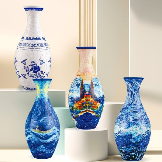 EcoBloom - 3D Puzzle Vase - Dekorativ blomstervase med aftagelig vandbeholder