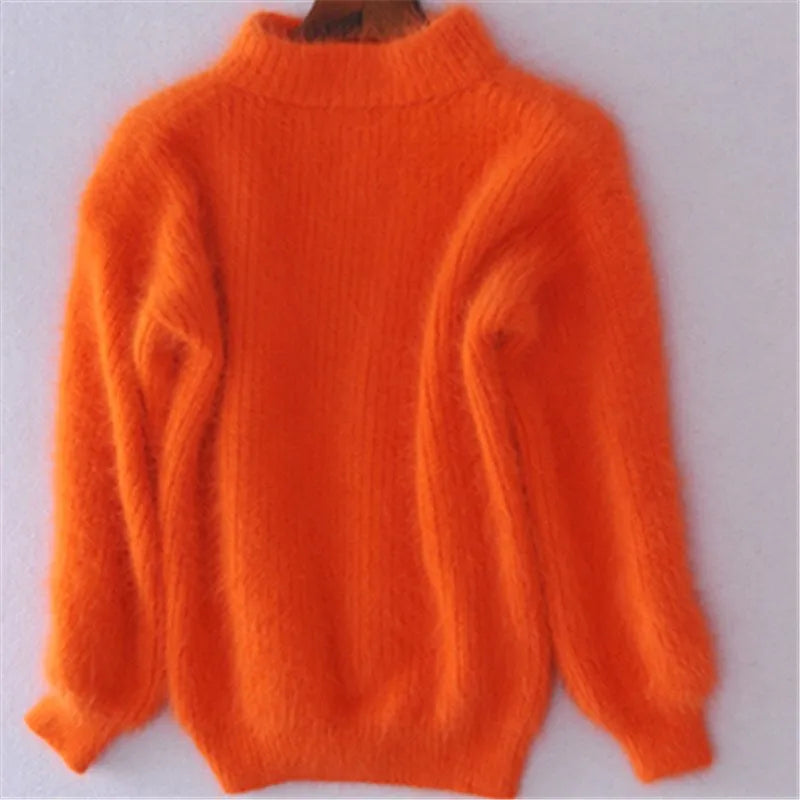 Livia - Jumper i vintage angora-stil