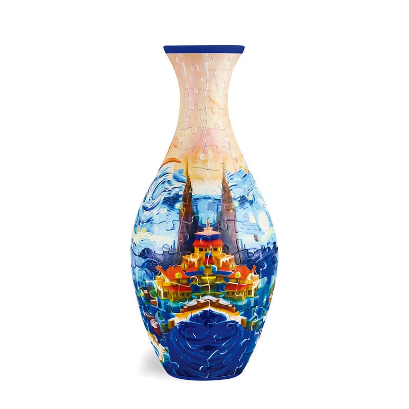 EcoBloom - 3D Puzzle Vase - Dekorativ blomstervase med aftagelig vandbeholder