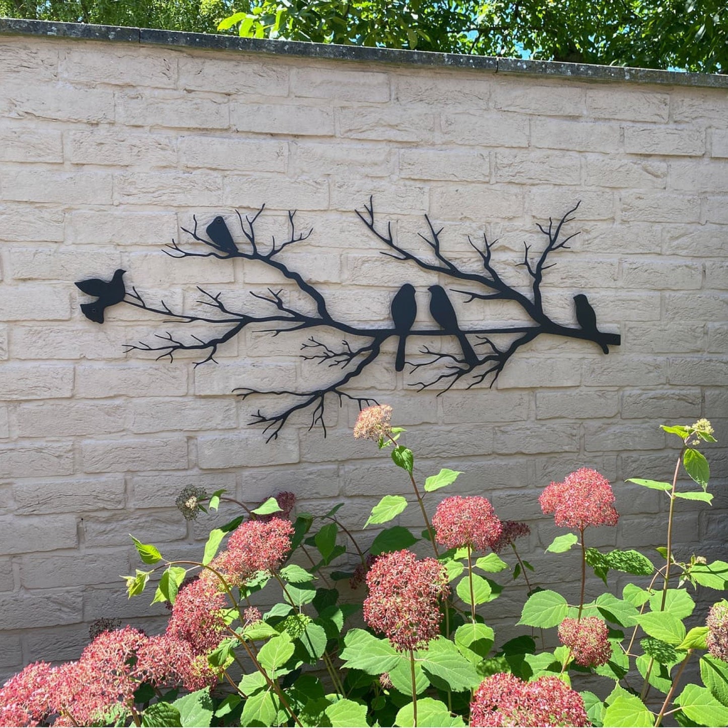 VogelArt - Birds on a branch metal wall art - Moderne og klassisk boligindretning