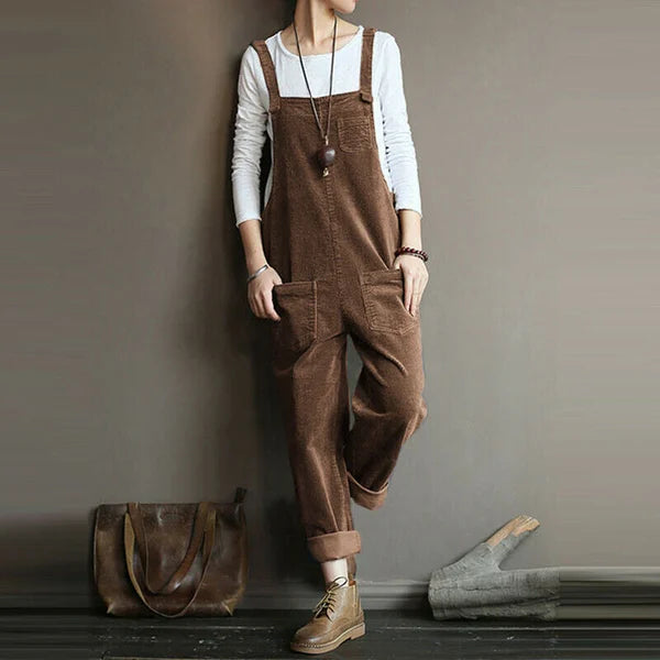 CozyChic - Afslappet jumpsuit i fløjl | Perfekt jumpsuit til enhver lejlighed