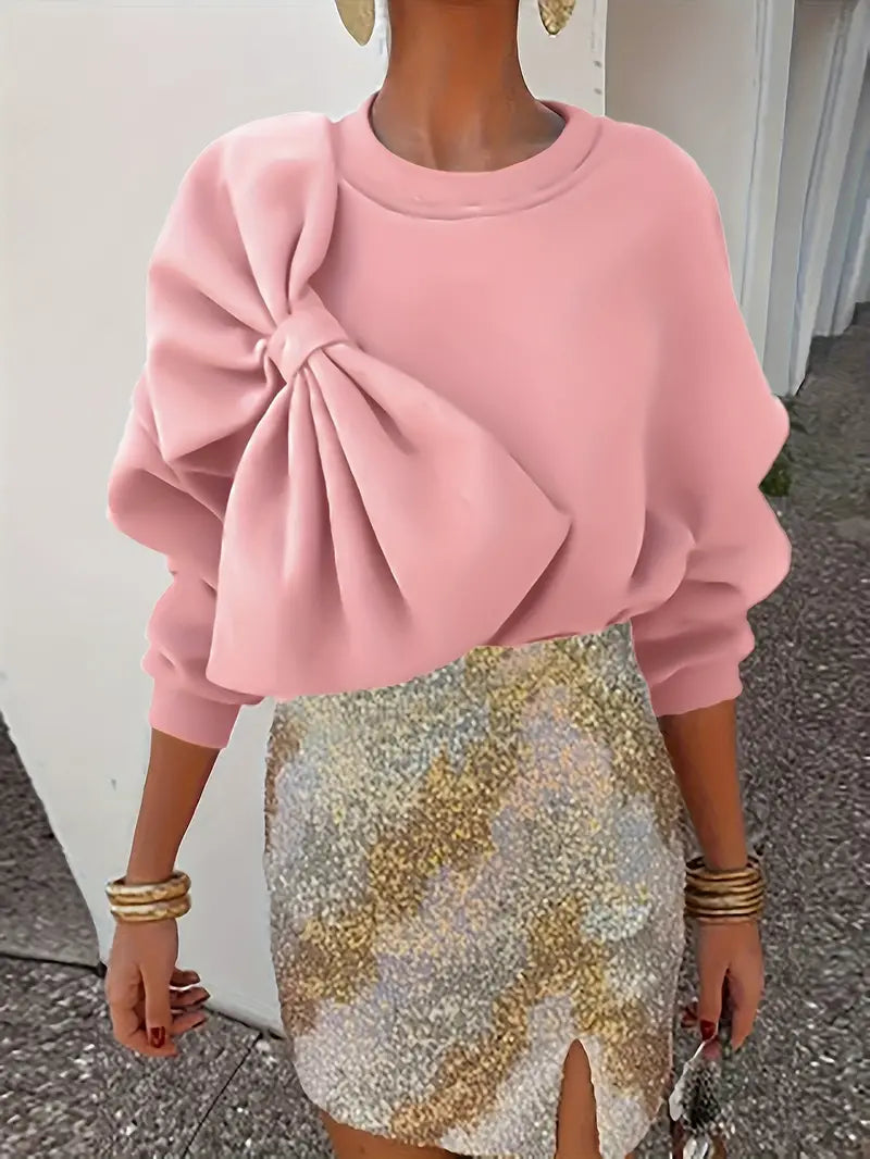 Maia - Sweatshirt med rund hals og blomstermønster