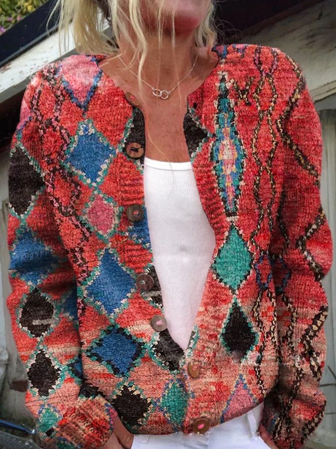 Layla - Cardigan med blomstermønster