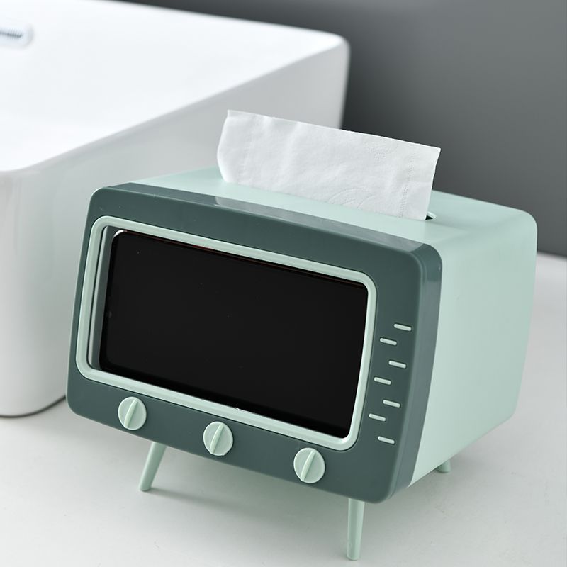 Elegant Sort Tissue Box i TV-Design – 25x15x10 cm til Stue, Køkken og Spisestue-3