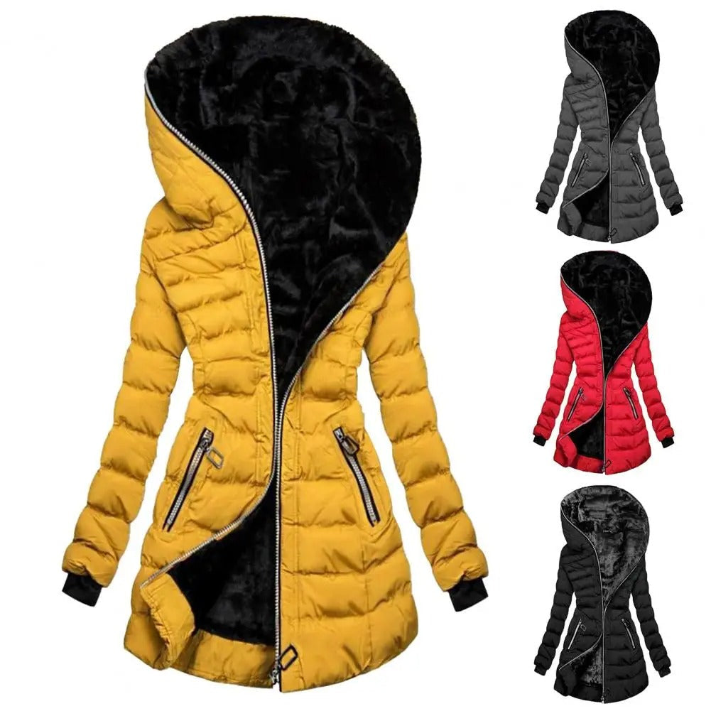 ThermoStyle - Varm plysfrakke | Varme og stil til kolde vinterdage