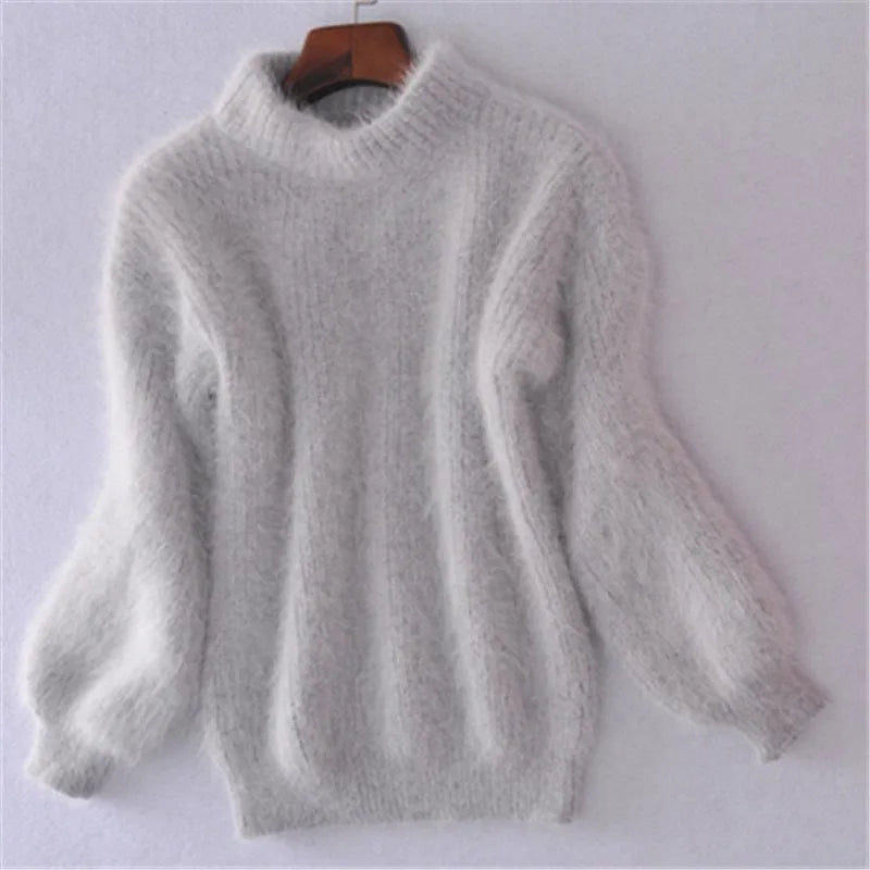 Livia - Jumper i vintage angora-stil