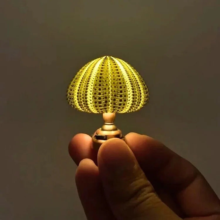 DIY Natlampe i Vintage Stil med Havpindsvin Design – Naturlige Materialer, Knapcellebatteri, Personlig Charme-5