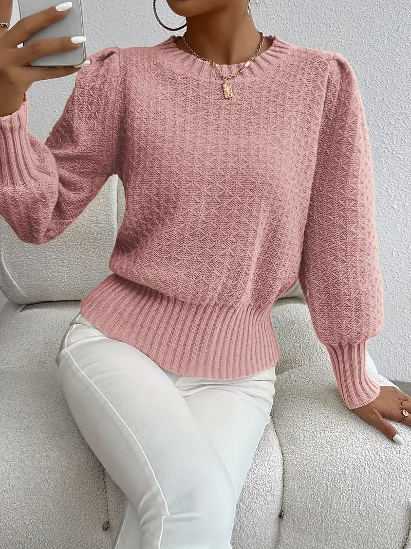 Zola - Elegant strikket trøje med diamantmønster