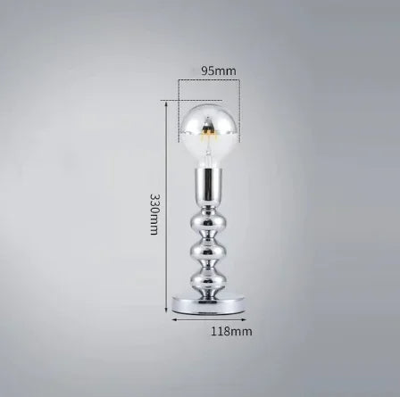 Variant image for Minimalistisk LED Vintage Bureaulampe med Justerbar Lysstyrke – Metal og Glas, 40 cm Høj, Dæmpbar 3000K-2