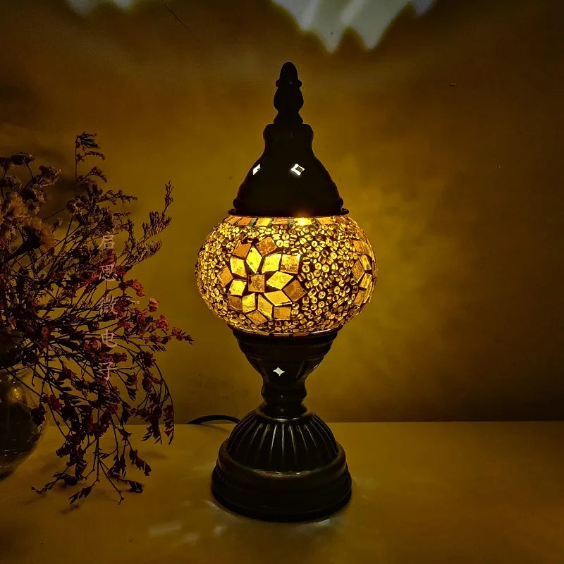 Variant image for Vintage Tyrkisk Mosaik Kunstlampe – Håndlavet Multifarvet Belysning med Unik Æstetik og Varme Lysmønstre-5