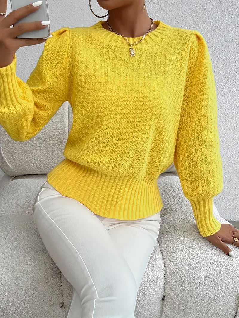 Zola - Elegant strikket trøje med diamantmønster