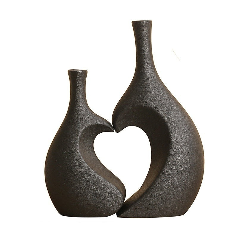 Variant image for Elegant Keramisk Vase i Europæisk Design – Høj Kvalitet til Indretning i Hvid, Sort, Grå eller Blå-2