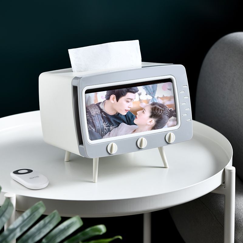 Elegant Sort Tissue Box i TV-Design – 25x15x10 cm til Stue, Køkken og Spisestue-5