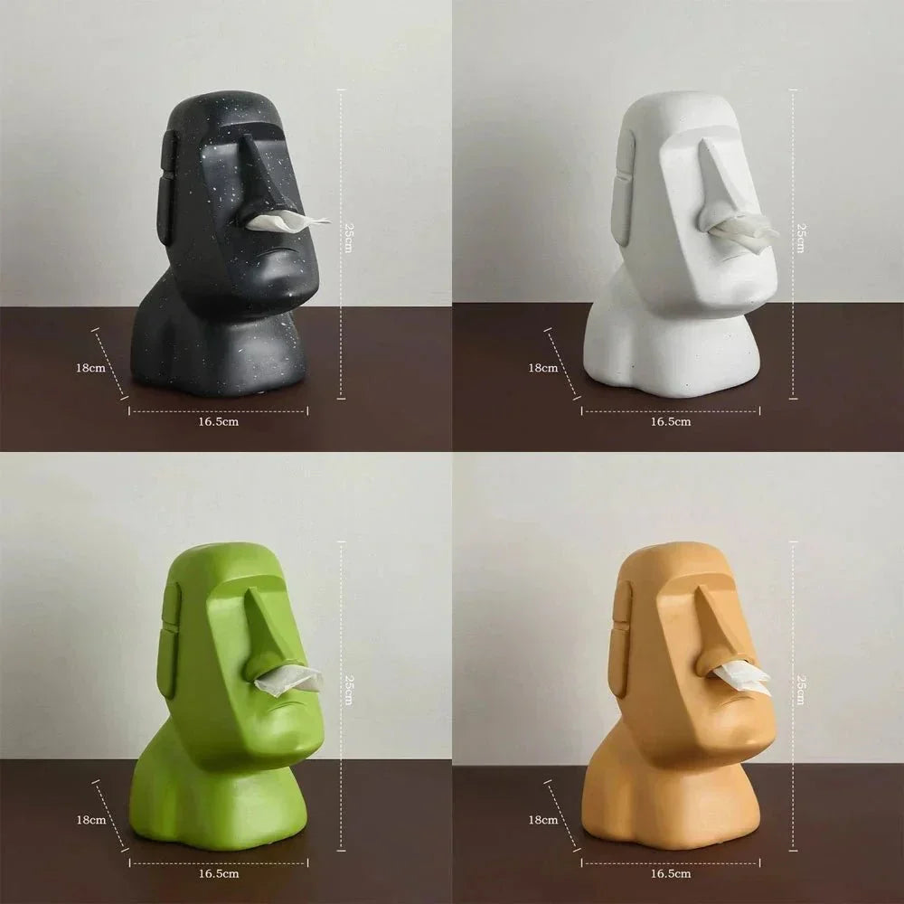 Stilfuld - Lommetørklædeæske i Påskeøens statuedesign