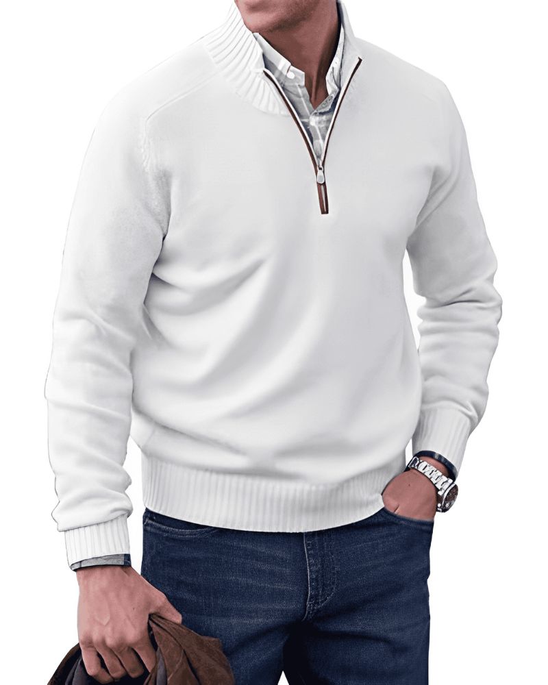 NordFlex - Elegant pullover med lynlås til mænd
