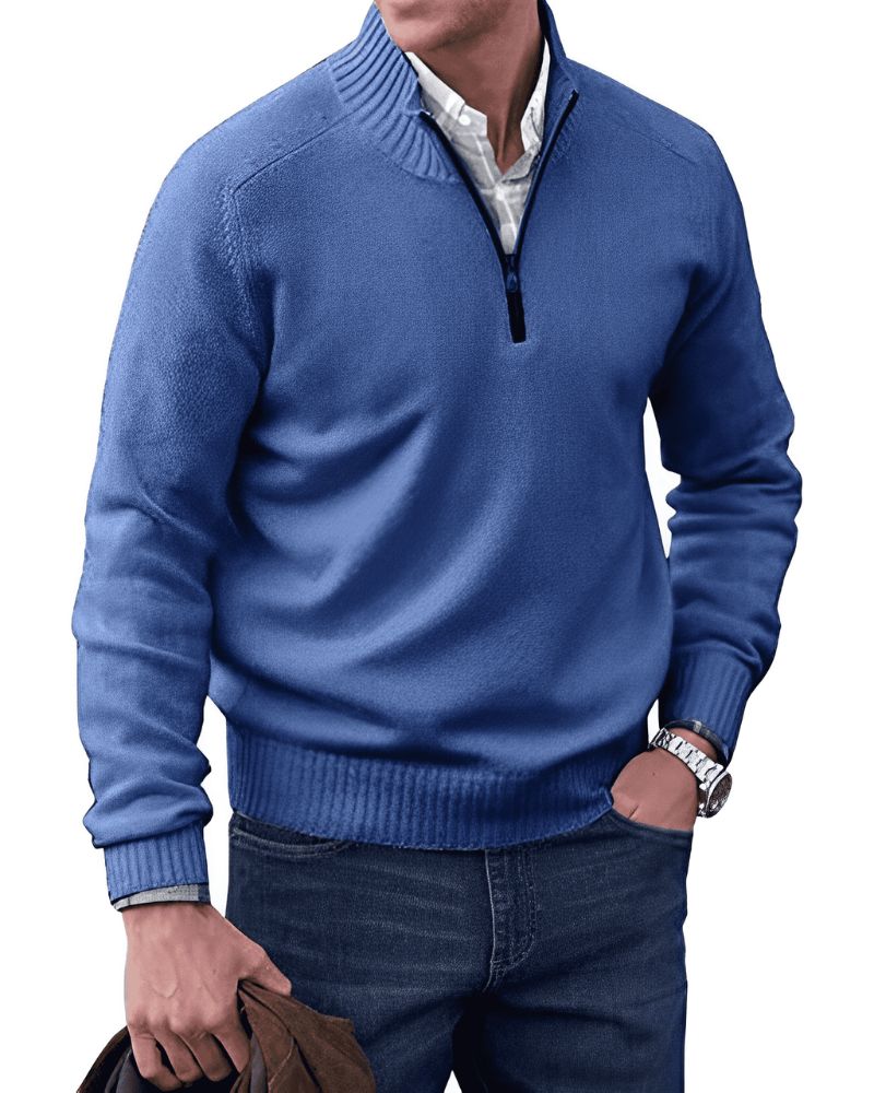 NordFlex - Elegant pullover med lynlås til mænd