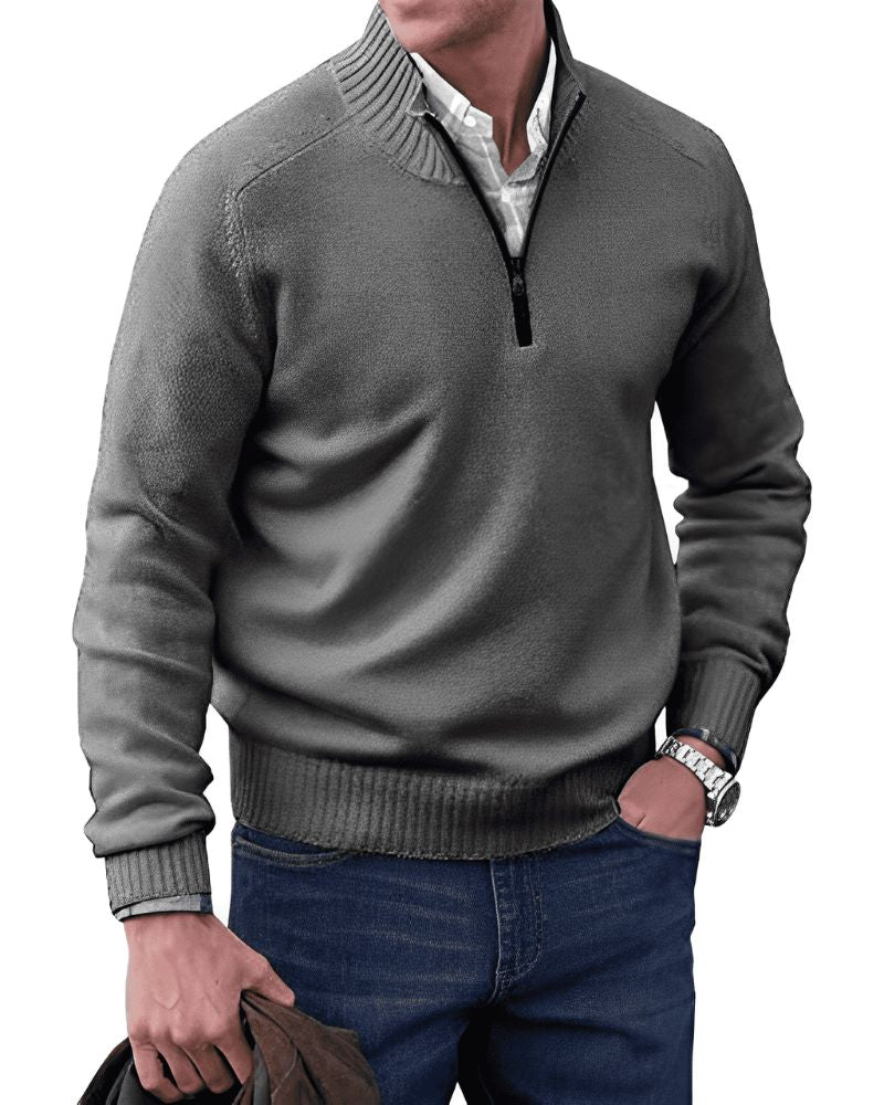 NordFlex - Elegant pullover med lynlås til mænd