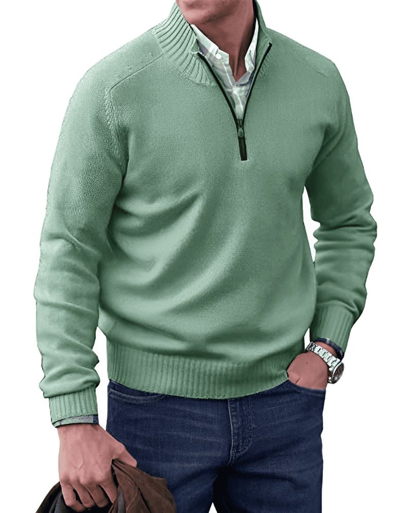 NordFlex - Elegant pullover med lynlås til mænd