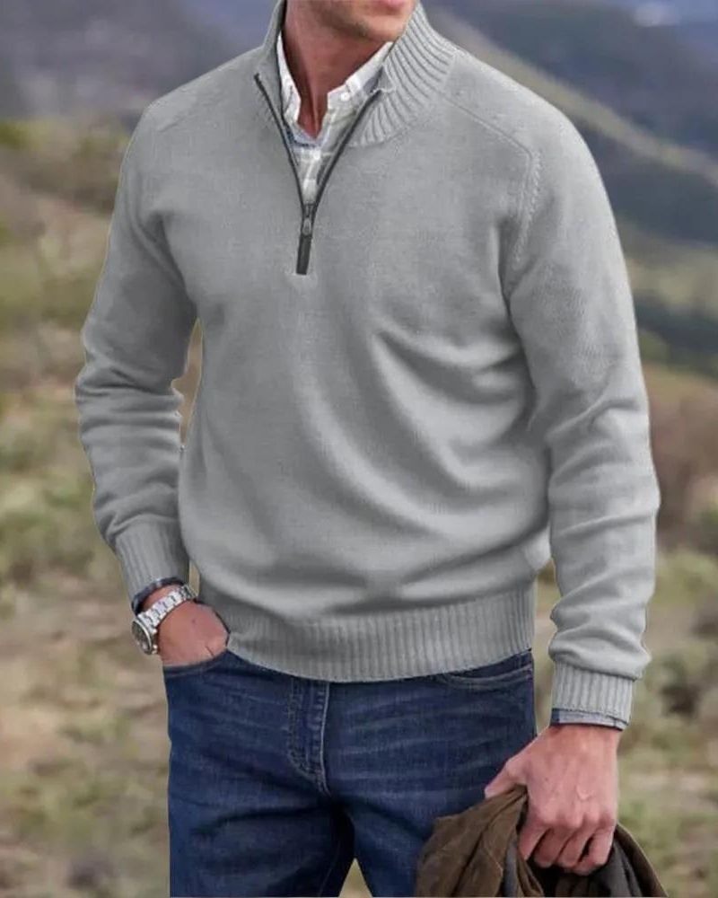NordFlex - Elegant pullover med lynlås til mænd