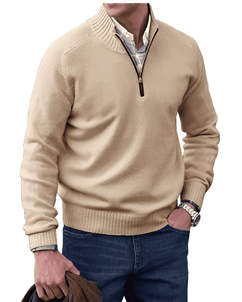 NordFlex - Elegant pullover med lynlås til mænd
