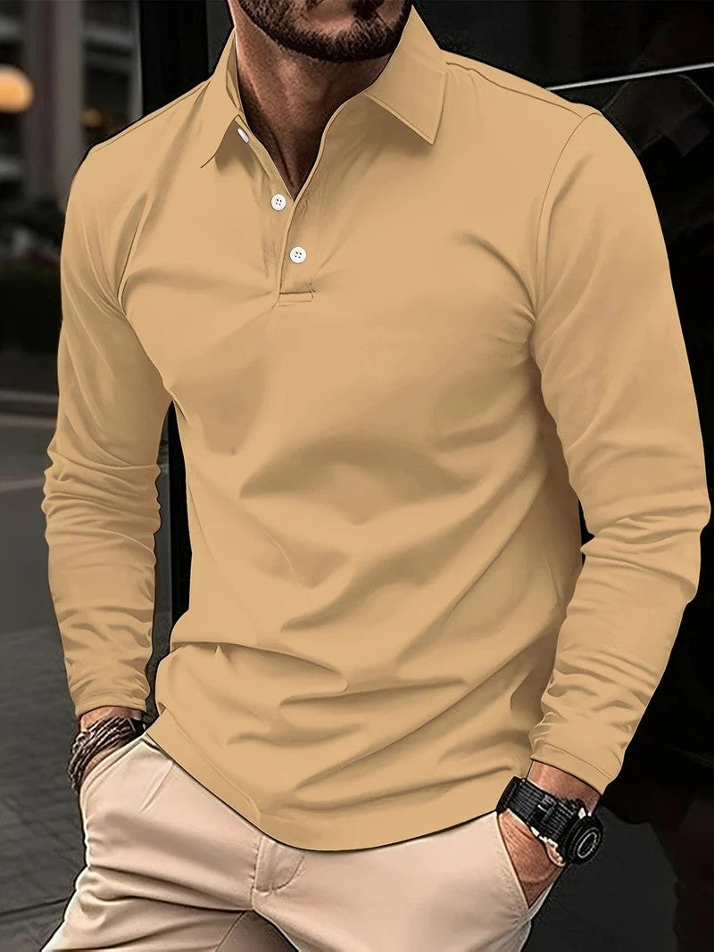 Graham - Langærmet poloshirt til mænd | Tidløs stil og maksimal komfort