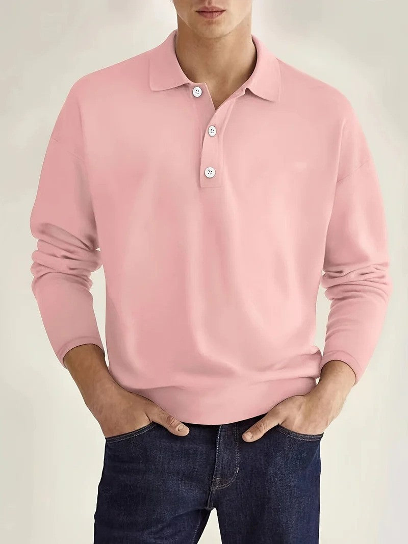 Graham - Langærmet poloshirt til mænd | Tidløs stil og maksimal komfort