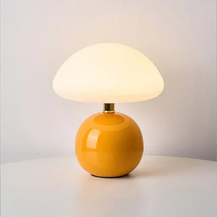 LumièreVintage - Creme Champignon Lampe - Franse Vintage Lampe