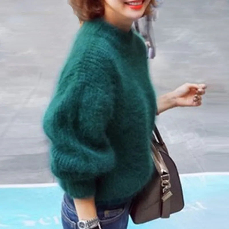 Livia - Jumper i vintage angora-stil
