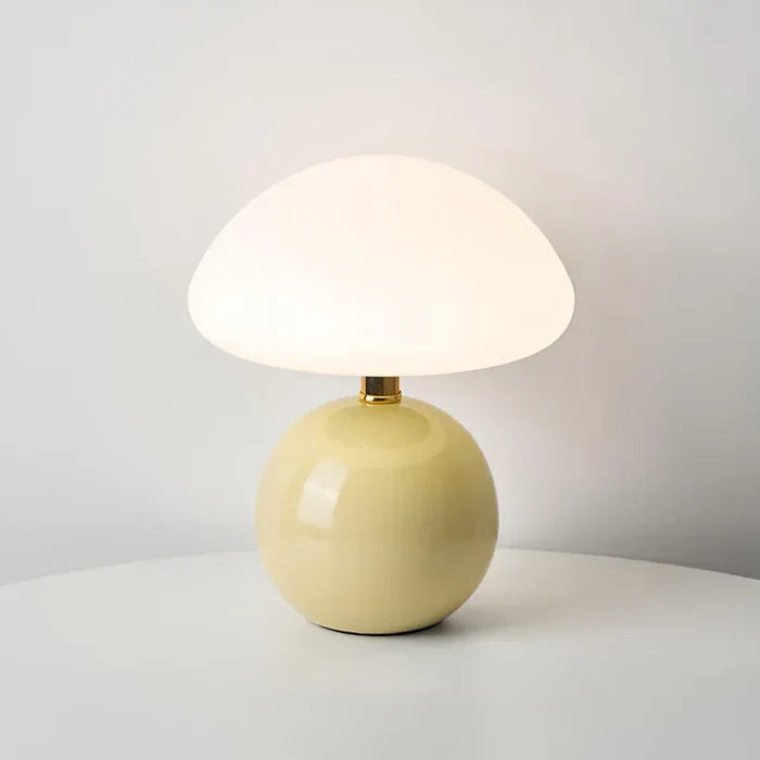 LumièreVintage - Creme Champignon Lampe - Franse Vintage Lampe