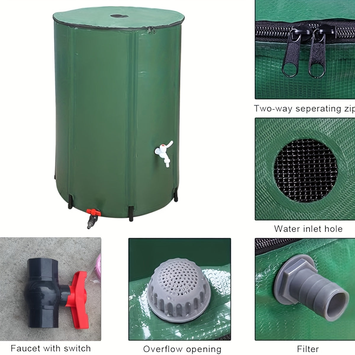AquaFlex - Sammenklappelig vandbeholder | 50L / 100L holdbar PVC-vandbeholder