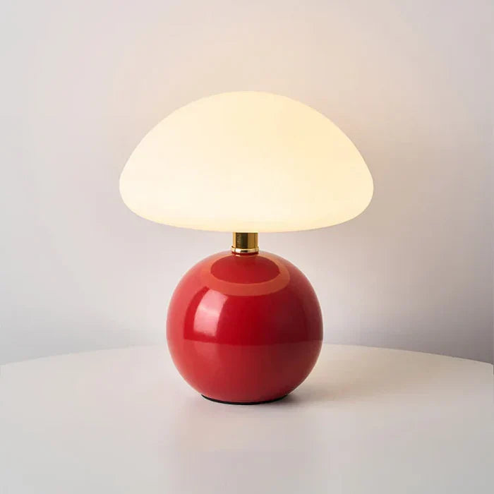 LumièreVintage - Creme Champignon Lampe - Franse Vintage Lampe