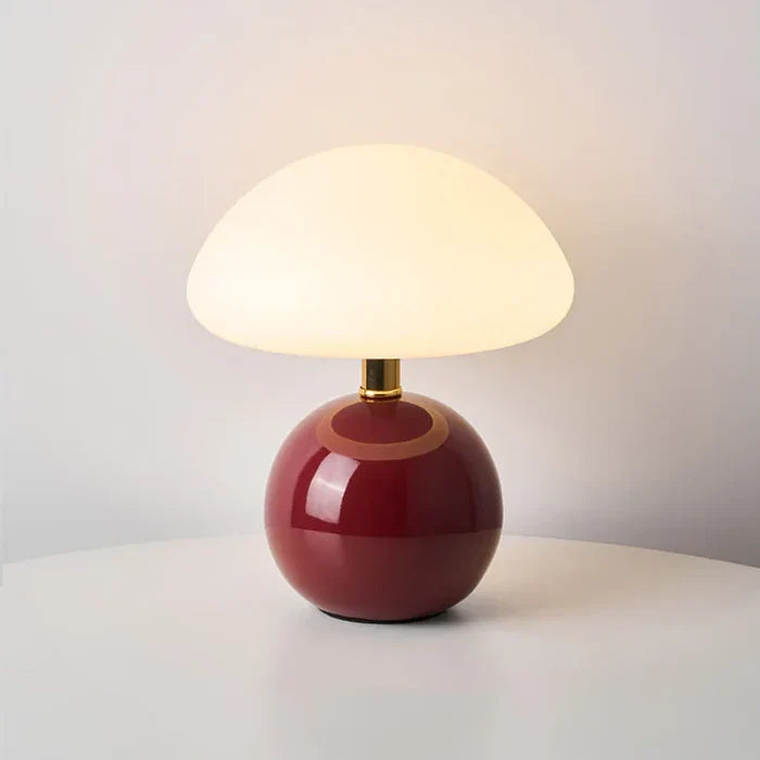 LumièreVintage - Creme Champignon Lampe - Franse Vintage Lampe