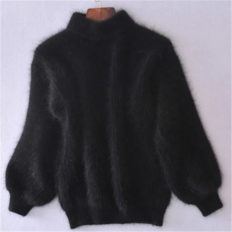 Livia - Jumper i vintage angora-stil