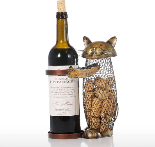 WineCat - Vinflaske- og korkholder med krammekat