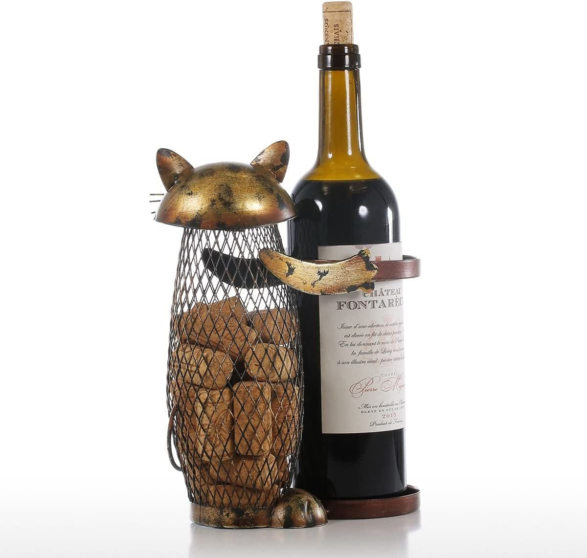 WineCat - Vinflaske- og korkholder med krammekat