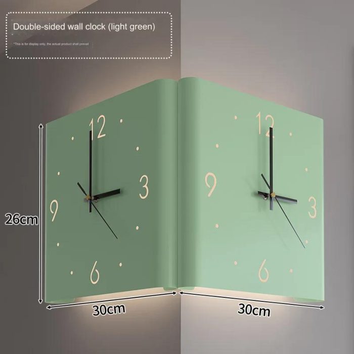 DuoTime - Elegant dobbeltsidet vægur med belysning