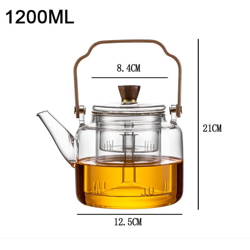 TeaCraft - Grijzen tekande i træ og glas, tebrygger