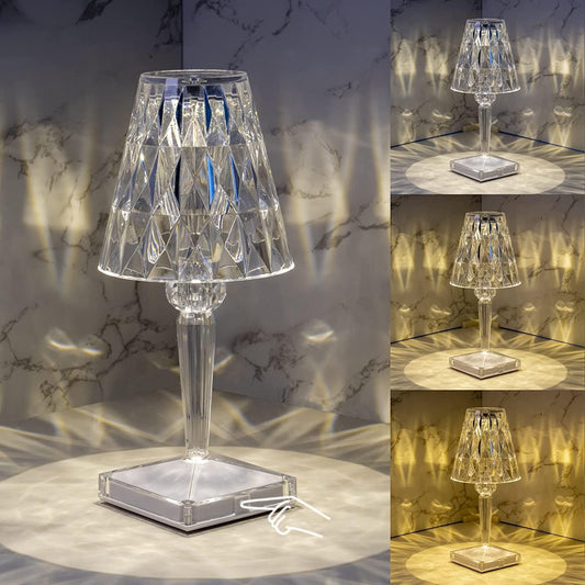 CrystaLux - LED-bordlampe lavet af diamantkrystal