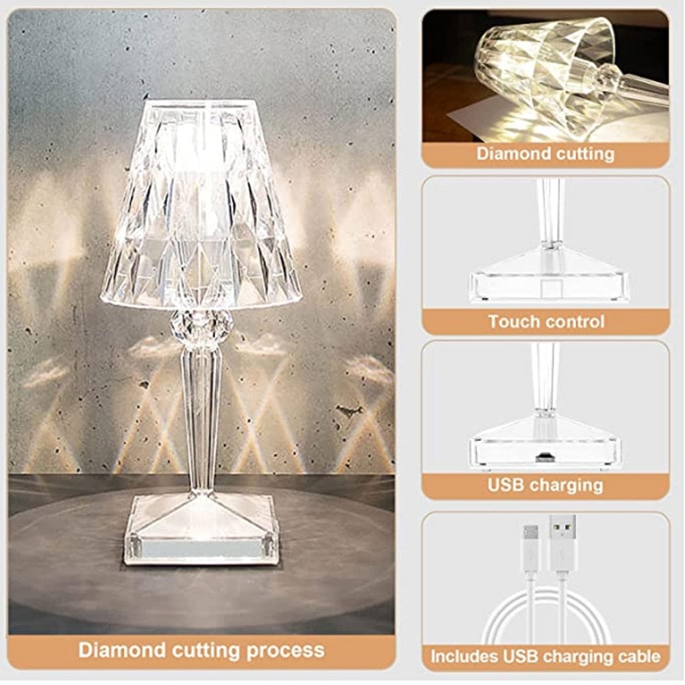 CrystaLux - LED-bordlampe lavet af diamantkrystal