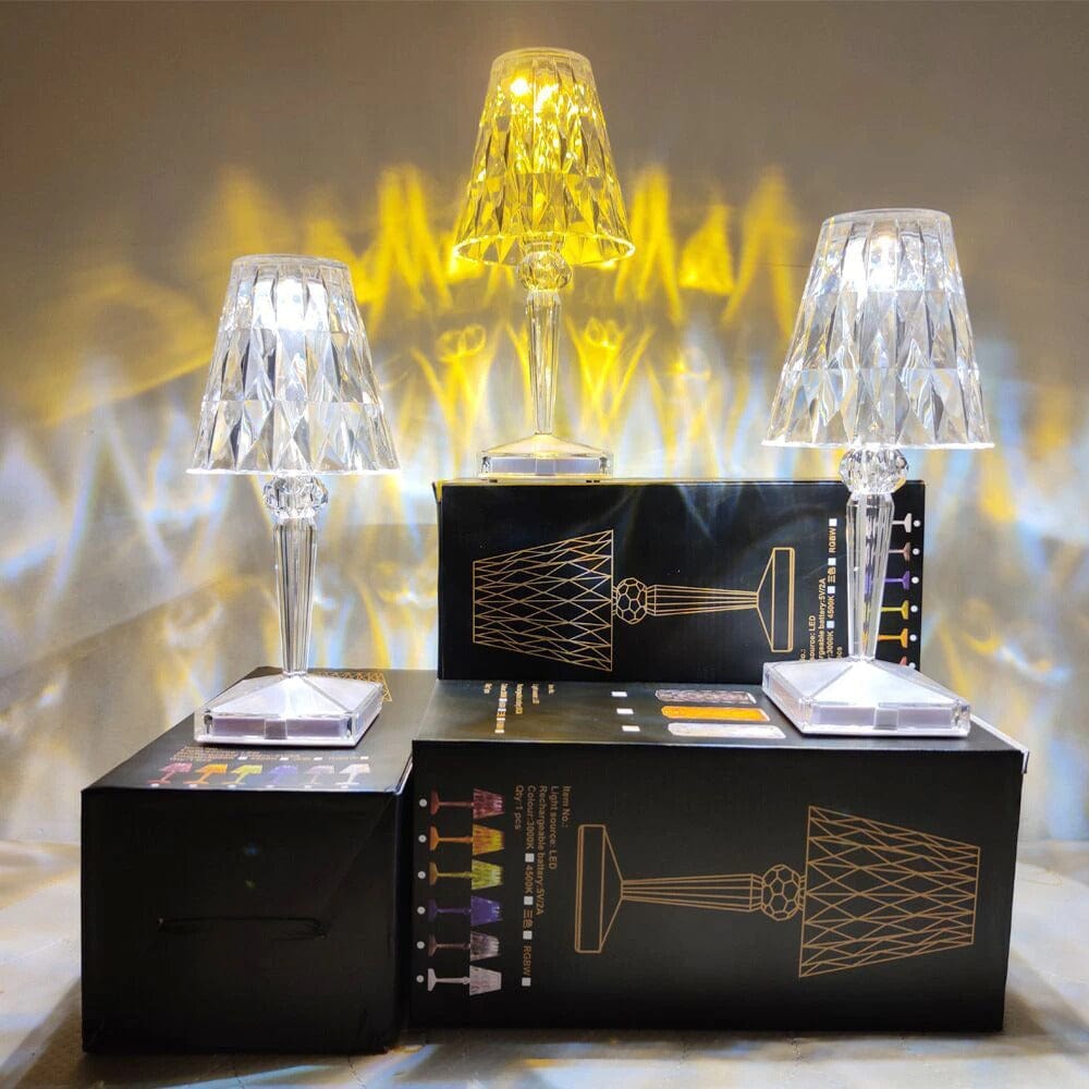 CrystaLux - LED-bordlampe lavet af diamantkrystal