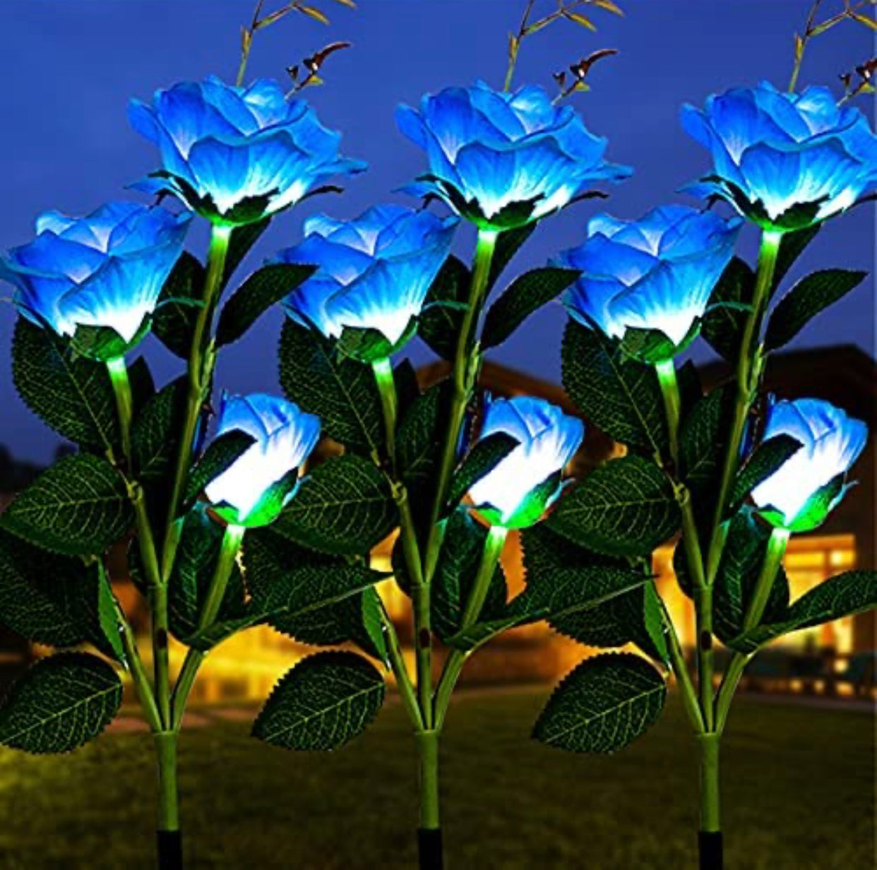 LuminaBloom - Solcelle-rosetter med LED (pakke med 2)