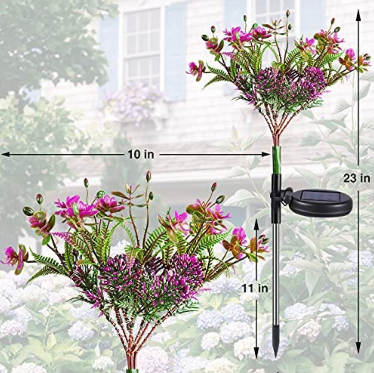SolarFlora - 2-pak solcelle phalaenopsis blomsterlys, vandtæt