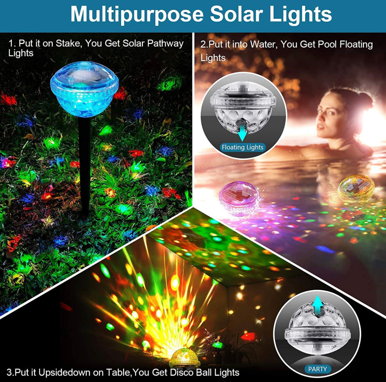 LumaGlobe - Ultra Luma solcelle-stibelysning | 8-farvet LED