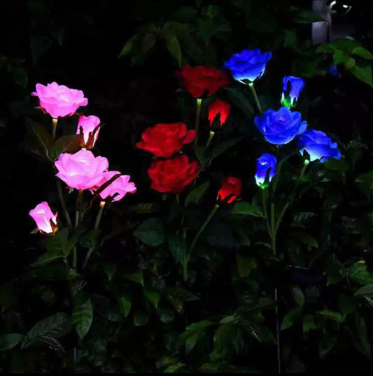 LuminaBloom - Solcelle-rosetter med LED (pakke med 2)