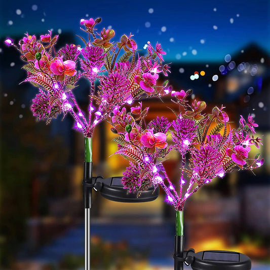 SolarFlora - 2-pak solcelle phalaenopsis blomsterlys, vandtæt